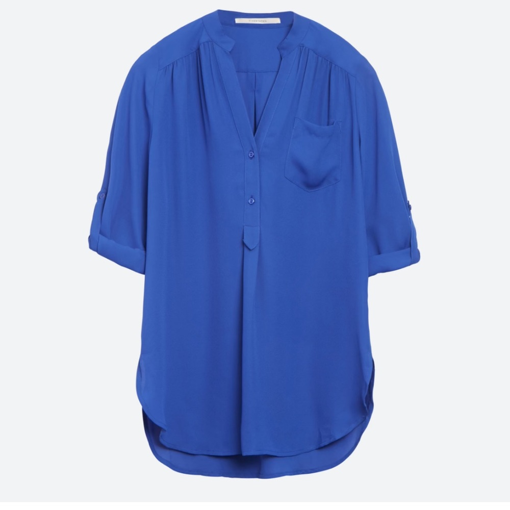 41 Hawthorn Colibri Solid Tab Sleeve Blouse, size Medium